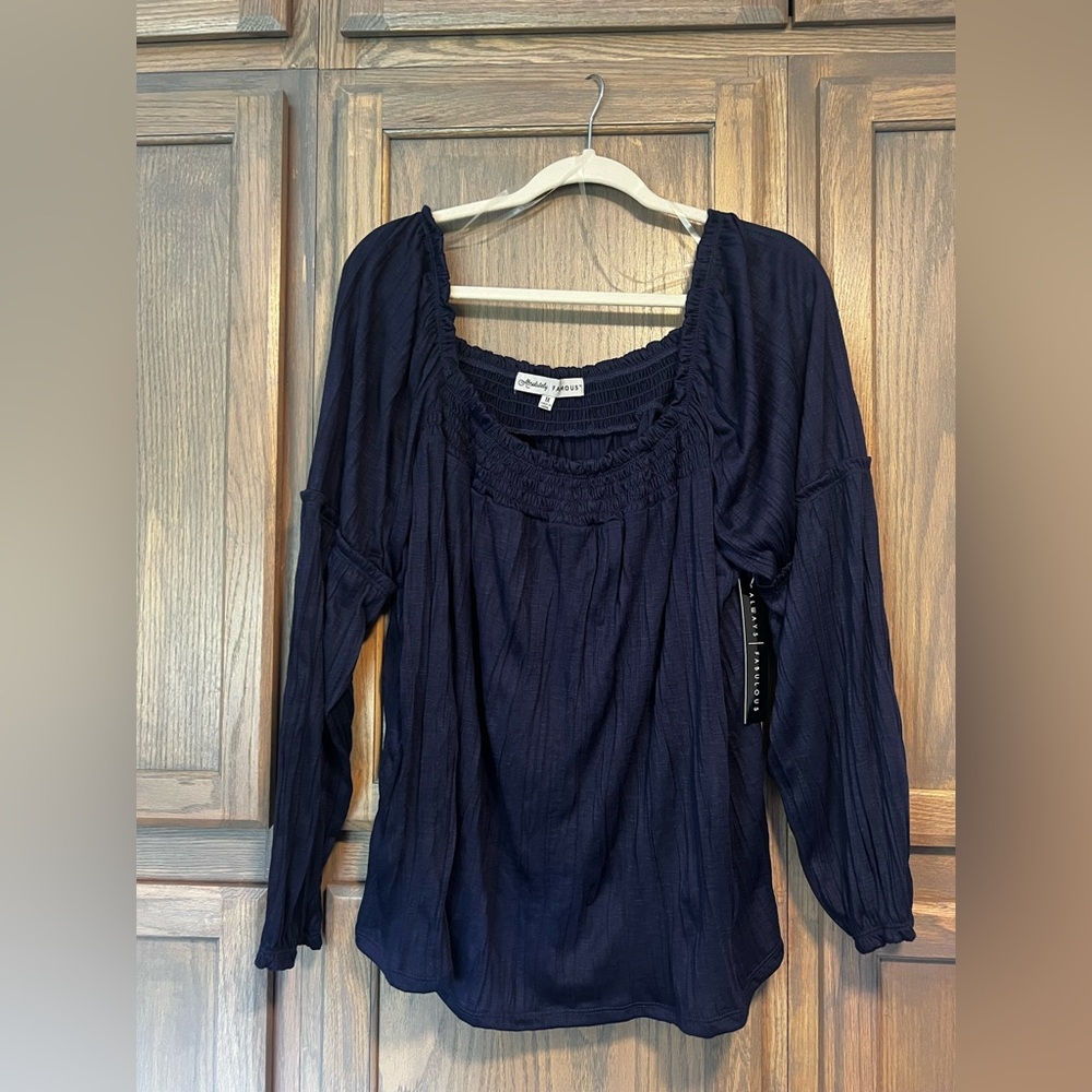 Absolutely Famous Navy Blouse